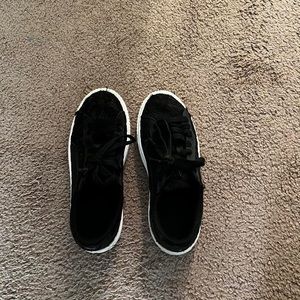 Puma Suede Classic (Black with Flower Designs)